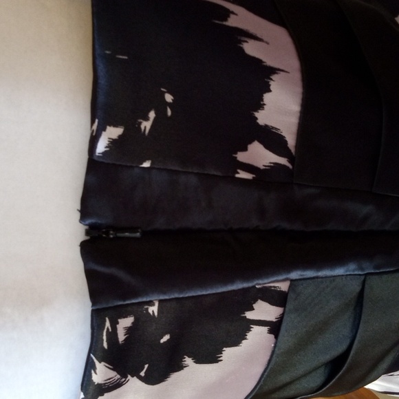 WHBM removable straps bow accent satin feel midi floral formal dress, like new - Picture 5 of 15